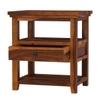 SMAART CRAAFTS Mahaveer Solid Wood Bedside Table - Premium Design with 1 Drawer and 1 Shelf - Nightstand and End Table for Bedroom, Home & Kitchen - Pure Sheesham Wood with Maple Finish