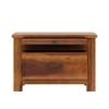SMAART CRAAFTS Radha Solid Wood Bedside Table - Premium Rectangular Design with 1 Drawer and 1 Tray - Nightstand and End Table for Bedroom and Home - Pure Sheesham Wood with Maple Finish
