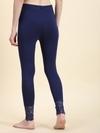 Outflits Ladies Ankel Leggings With Lace (Navy,XXL)