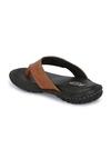 BUCIK Men's Tan Synthetic Leather Slip-On Casual Slipper/Flip Flop