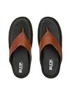 BUCIK Men's Tan Synthetic Leather Slip-On Casual Slipper/Flip Flop