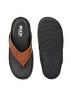 BUCIK Men's Tan Synthetic Leather Slip-On Casual Slipper/Flip Flop