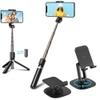 GADGETSWEAR Mobile Stand Selfie Stick Phone with Tripod Holder for Video Recording, (Combo with Mobile Holder), Vlogging Accessories Kit, YouTube Making Gadgets Photo/Videos Remote, 360 Rotation