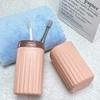 GaxQuly Tooth Brush Holder for Bathroom Toothbrush Cover Case Box Toothbrush Holder for Travel Essentials Travelling Accessories Travel Toothbrush Holder  (Pink)