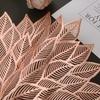 Dakshya Industries PVC Round  Design Placemats Cutwork Design for Dining Table Mats Copper Pack of 6