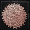 Dakshya Industries PVC Round  Design Placemats Cutwork Design for Dining Table Mats Copper Pack of 6