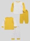 Mars Infiniti Boys & Girls Pure Cotton T-shirt Pant (Mustard, White)