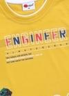Mars Infiniti Boys & Girls Pure Cotton T-shirt Pant (Mustard, White)