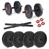 Protoner PVC DUMBBELL 20 Kg Dumbbells Set and Fitness Kit (Black & Red Rod)