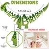 Zyozique Green Color Dinosaur HAPPY BIRTHDAY Banner - Dinosaur Birthday Party Decorations for Boys Kids Dino Theme Party Supplies T-Rex Hanging Wall Decoration