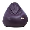 SATTVA Classy.Elegant.Stylish XXL Purple Leatherette Bean Bag Cover 24 inch x 24 inch x 42 inch