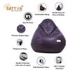 SATTVA Classy.Elegant.Stylish XXL Purple Leatherette Bean Bag Cover 24 inch x 24 inch x 42 inch