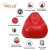 SATTVA Classy.Elegant.Stylish XXL Red Leatherette Bean Bag Cover 24 inch x 24 inch x 42 inch