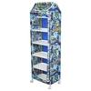 Little Ones Jungle Blue Plastic Shelves Foldable Baby Storage Box With 6 Shelves