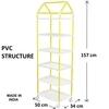 Little Ones Jungle Blue Plastic Shelves Foldable Baby Storage Box With 6 Shelves