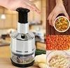Pri s Onion Garlic Hand Press Chopper - Manual Vegetable Dicer, Garlic Crusher & Mincer, Handheld Twister Cutter for Onions, Garlic, and Vegetables - Food Chopper Kitchen Tool