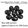 TREEMAISON Black Onyx Tumble Stone | 100 gm Natural Crystal Pebble Tumbled Gemstone | Reiki Healing Stone | Vastu Correction Gravel | Aquarium Pebbles | Home Decor | Garden Table Decor | Pack of 1