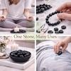 TREEMAISON Black Onyx Tumble Stone | 100 gm Natural Crystal Pebble Tumbled Gemstone | Reiki Healing Stone | Vastu Correction Gravel | Aquarium Pebbles | Home Decor | Garden Table Decor | Pack of 1