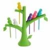 BLUE WONDER Vegetables Plastic Onion Chopper With Bird Shape Plastic Fruit Fork & Multicolour, (Pack of 2)