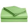N G Products Combo Pack of 2 Satin Double Bedsheets, Satin Stripes/Lining Stripes Double Bedsheets with 4 Pillow Covers, Color- Maroon & Parrot