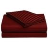 N G Products Combo Pack of 2 Satin Double Bedsheets, Satin Stripes/Lining Stripes Double Bedsheets with 4 Pillow Covers, Color- Maroon & Parrot