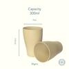 IRIDA NATURALS Plush Pink Wheat Straw Unbreakable Tea Cups Set of 4-300ML, Lightweight, Eco-Friendly Chai Cup Set, Reusable, Freezer and Microwave Safe Coffee Cup for Tea, Juice, Water & Soda Serving