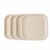 Irida Naturals Rice Husk Small Plates Set of 4, Eco-Friendly, Microwave Plate 8 Inches, Sustainable Kitchen Plates, Lightweight, Durable & Non Breakable Plates for Snacks (Soft Beige)