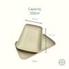 Irida Naturals Rectangle Serving Plate Set of 2, Unbreakable Wheat Straw Microwavable Plates Eco-Friendly and Multipurpose Food Plate Capacity 350ml for Dinner, Snacks, and Dessert - Sky Blue