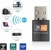 ROCKTECH USB 5G WiFi Dual Band Wireless Dongle with 600Mbps Speed for PC Laptop Desktop Compatible Supports Windows Vista /7/8/8.1/10, mac OS