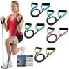 ShopiMoz Single String Toning Resistance Tube Exerciser for Workout Strength Training Physical Therapy with Adjustable Grip for Men and Women