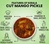 TRSNA Cut Mango Pickle (Maanga Achaar) | Authentic Kerala Style Aam Ka Achar | Spicy & Tangy Raw Mango Pickle | No Onion No Garlic | Vegan | 125 g (Pack of 3)