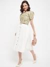 MADAME Women White Textile Top