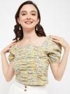 MADAME Women White Textile Top