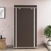 Eco Shopee Shopping Simplified 4+2 Fancy Layer Collapsible Wardrobe Almirah Portable Cloth Rack Foldable Cupboard for Clothes Storage Organizer Shelves Non Woven Fabric and PP Plastic Storage Unit (Self Assemble) (7800-1 , Brown)