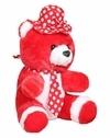 Tickles Polyester Animal Teddy Bear Wearing Tie and Hat Lightweight Soft Toy 18 cm 1 Month and Up