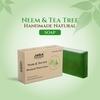 JAGA PROFESSIONAL Neem and Tea Tree Handmade Natural Soap Herbal Chemical-Free Bathing Bar for Soft Nourished and Glowing Skin 100g Pack of 5
