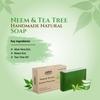 JAGA PROFESSIONAL Neem and Tea Tree Handmade Natural Soap Herbal Chemical-Free Bathing Bar for Soft Nourished and Glowing Skin 100g Pack of 5