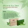 JAGA PROFESSIONAL Neem and Tea Tree Handmade Natural Soap Herbal Chemical-Free Bathing Bar for Soft Nourished and Glowing Skin 100g Pack of 5