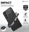 Golden Sand for Samsung Galaxy S23+ Plus 5G Cover Drop Tested Shock Proof Slim Armor Aramid Carbon Fibre Rugged TPU Case for Samsung Galaxy S23+ Plus 5G, Black