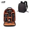 SMILEDRIVE Waterproof DSLR Backpack Camera Bag, Lens Accessories Carry Case for All SLR Cameras (Black and Orange, Made in India)