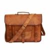 Pranjals House Leather Brown Messenger Bag For Men And Women - 18 Inch