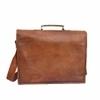 Pranjals House Leather Brown Messenger Bag For Men And Women - 18 Inch