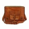 Pranjals House Leather Brown Messenger Bag For Men And Women - 18 Inch