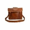 Pranjals House Leather Brown Messenger Bag - 15 Inch