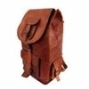 Pranjals House Leather Brown Backpack Bag For Men And Women - 16 Inch