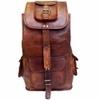 Pranjals House Leather Brown Backpack Bag For Men And Women - 16 Inch