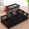 KAKLOTAR BROTHERS 4 Compartment Pen Holder Desk Organizer 4 Section Pen Holder for Office School and Study Table