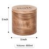 Classyo Wooden Salt Containers for Kitchen, Salt Jar for Kitchen with Wooden Spoon, Salt Storage Containers for Kitchen with Airtight Lid- Salt Box (5 Inch), 800ml