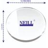 NEILL Acrylic Sandwich Display Sheet Board Round Shape, Size - 12 inchx12 inch, Transparent-Clear, for Ads-Posters-Pictures-Information-Illustration-Hospitality-Home dcor | pack of 6