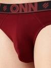 ONN Men Pack Of 3 Wine Pure Cotton Basic Briefs